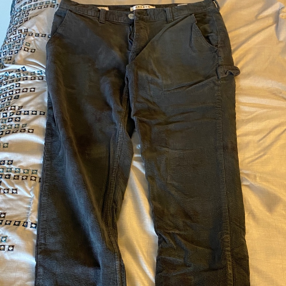 PacSun Charcoal Corduroy Carpenter Pants